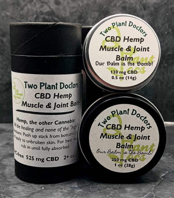 two tins and a cardboard tube of balm