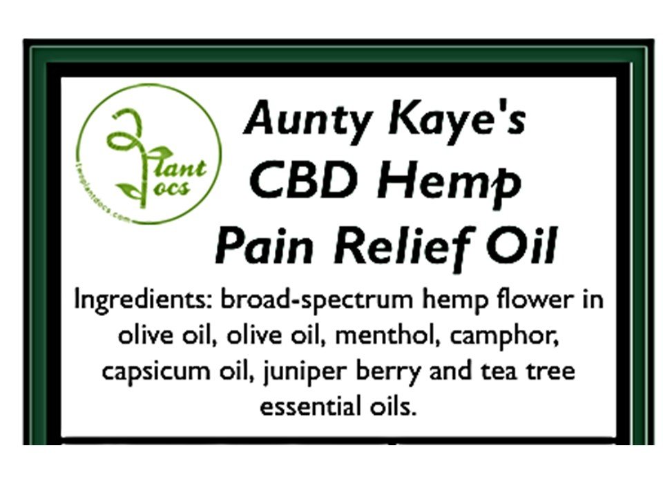 Ingredients: broad-spectrum hemp flower in olive oil, olive oil, menthol, camphor, capsicum oil, juniper berry and tea tree essential oils.