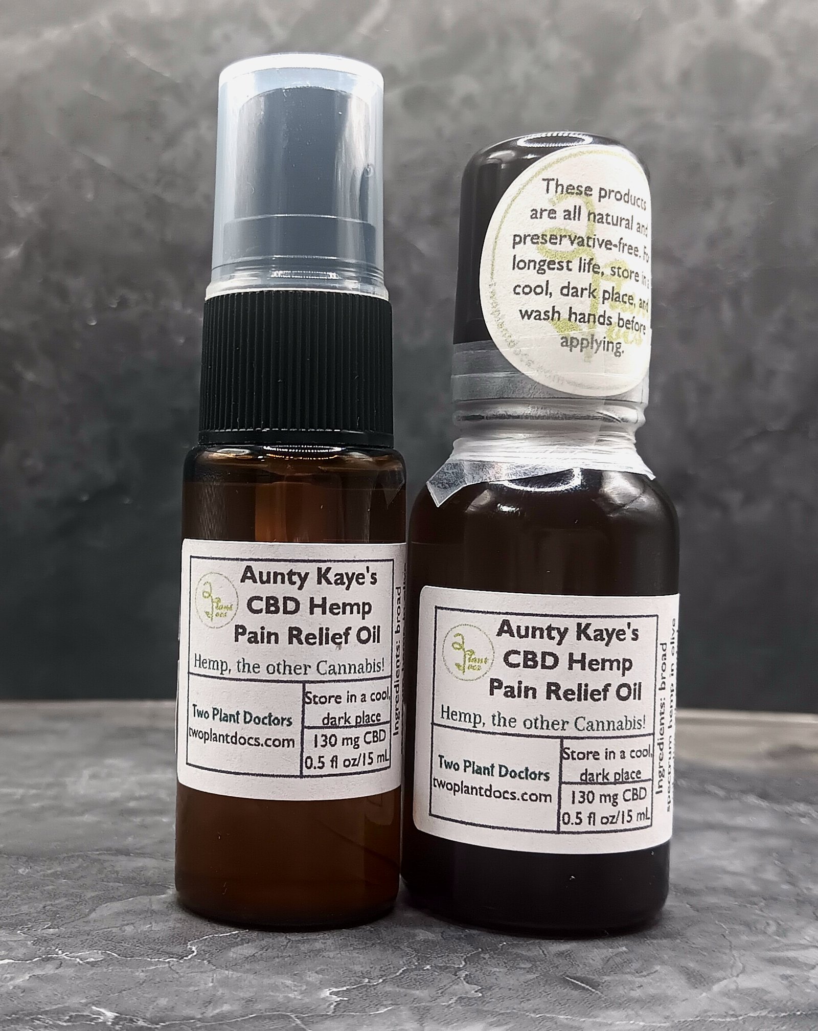 Two small brown glass bottles