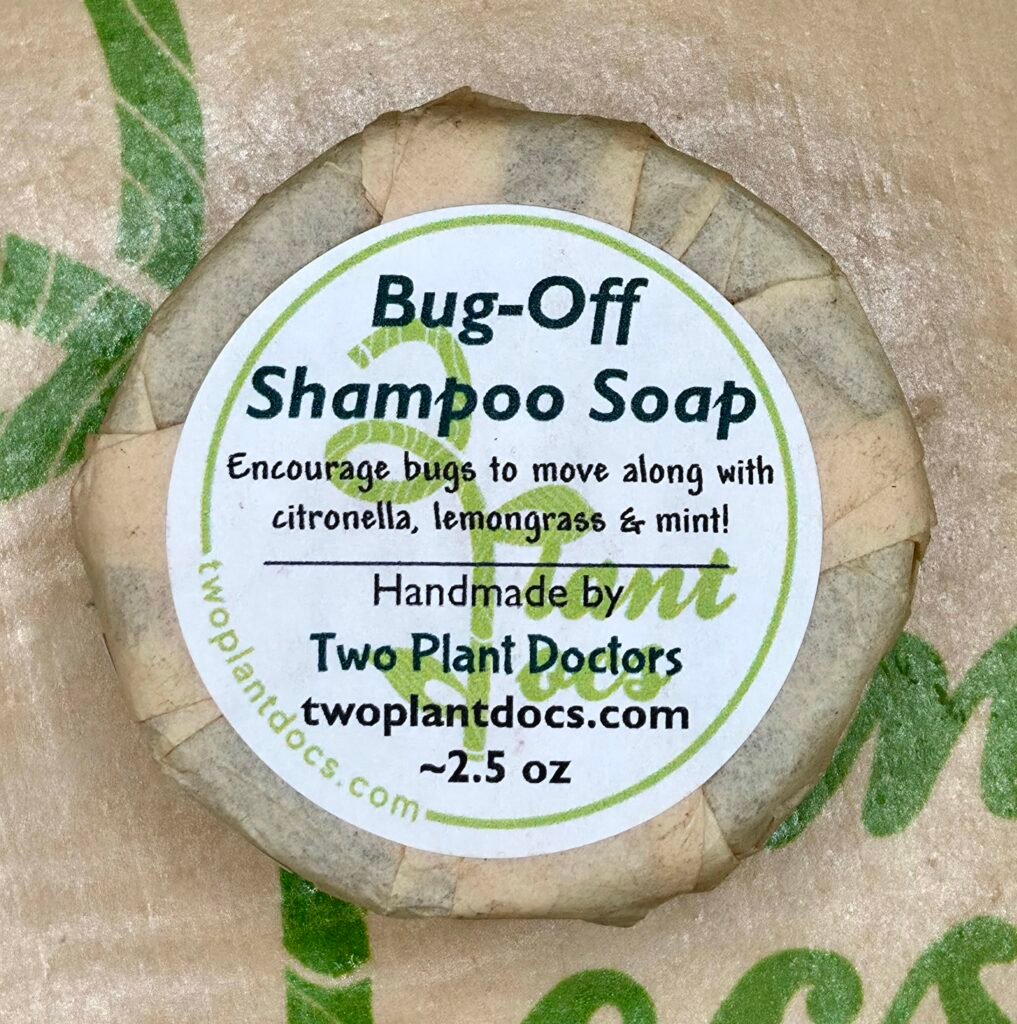 Front label of a round Shampoo Soap